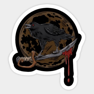 RAVEN, MOON & SWORD Sticker